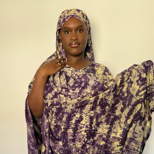 Robe de maison - allaitement Jaune - Vert allaitement en Coton Taille Unique Convient du 34 au 46 Longueur Jusqu’à 1,77 m Inclut Grand Foulard Assorti Élégante et Polyvalente pour Détente à la – Image 3