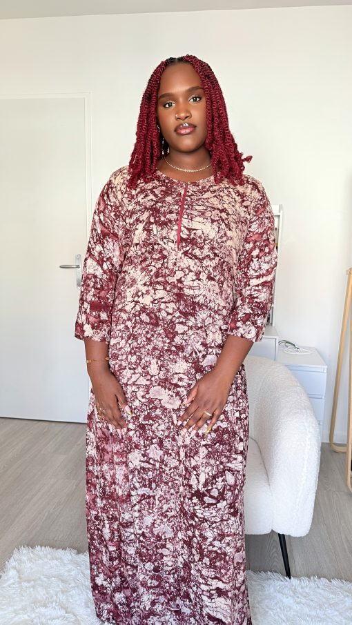 Robe de maison manches 3/4 | XS à 3XL | Longueur au choix | Coupe fluide Tissu 100 % coton léger et respirant – Image 2