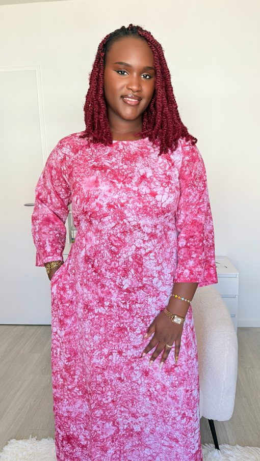 Robe allaitement manches 3/4 | XS à 3XL | Longueur au choix | Coupe fluide tissu 100 % coton léger et respirant – Image 2