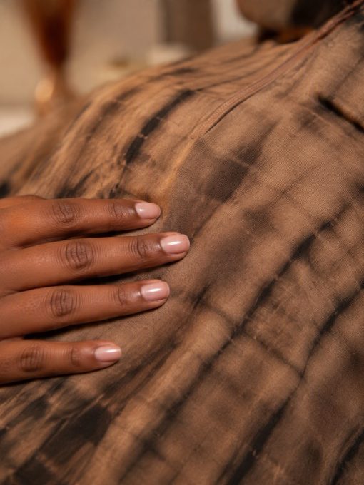 Robe Bante Marron Chocolat en coton 100% légère et respirante Taille XS - XL coupe fluide et confortable idéale pour un confort quotidien – Image 3