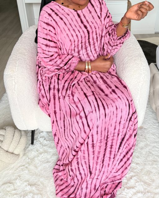 Robe d'intérieur ample style boubou – Manches élastiquées