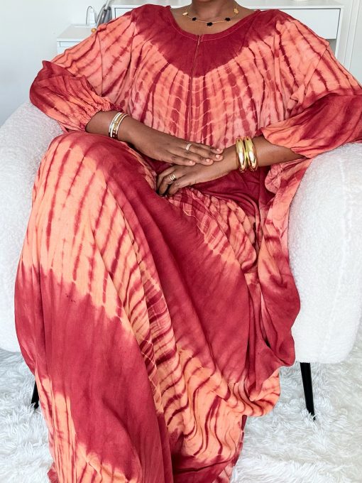 Robe d'intérieur ample style boubou – Manches élastiquées