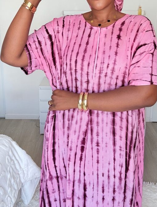 Robe d’intérieur prune rosé XS - XL en coton 100% – Image 3