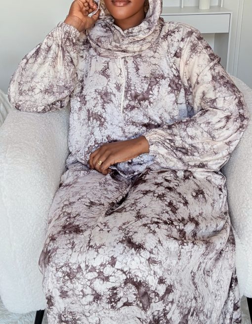 Robe de prière Chocolat Beige  100%
Coton Lourd - Taille XS à XL