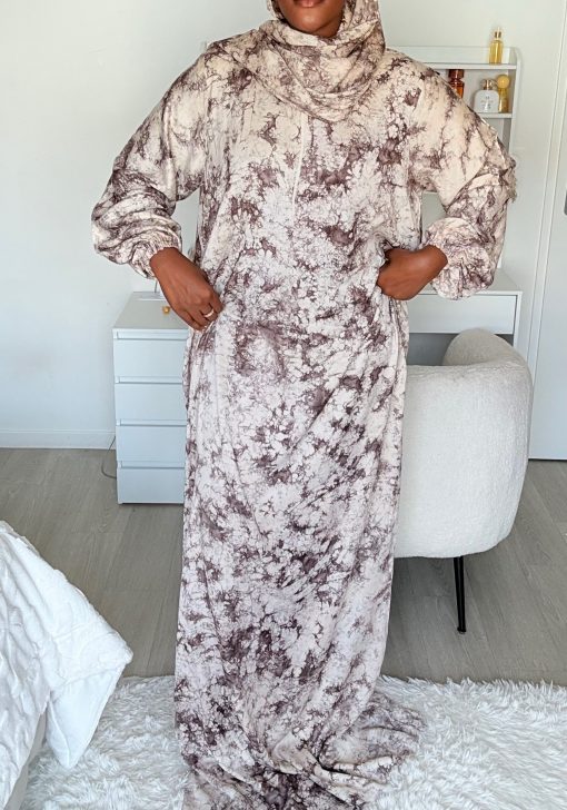 Robe de prière Chocolat Beige 100%
Coton Lourd - Taille XS à XL – Image 2
