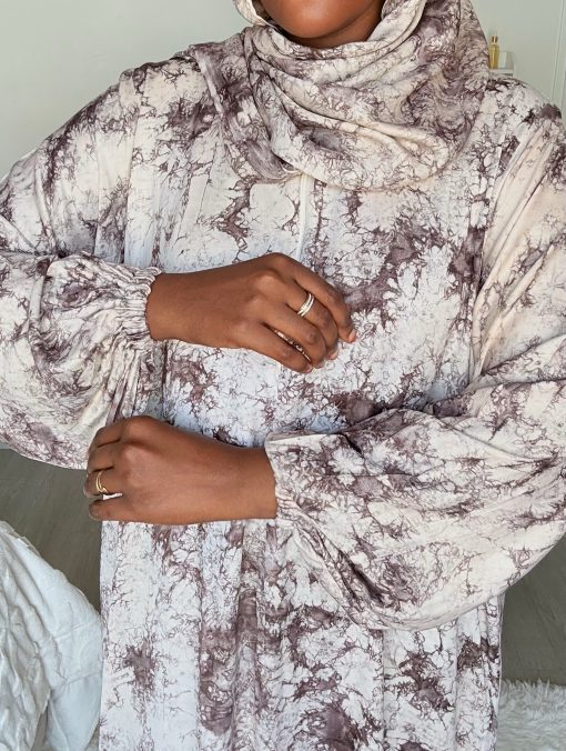 Robe de prière Chocolat Beige 100%
Coton Lourd - Taille XS à XL – Image 3