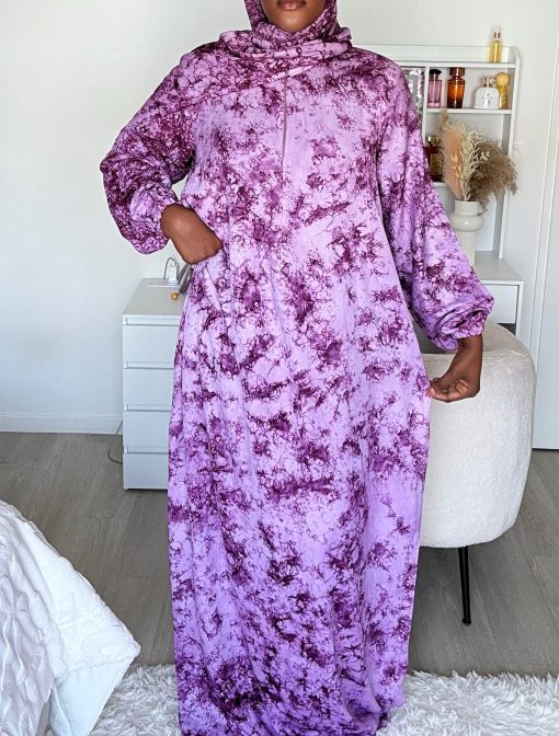Robe de prière Lilas Prune 100%
Coton Lourd - Taille XS à XL (Copie) – Image 2