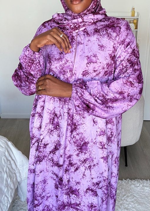 Robe de prière Lilas Prune 100%
Coton Lourd - Taille XS à XL (Copie) – Image 3