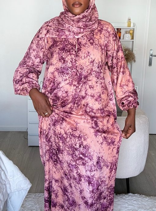 Robe de prière Vieux Rose  100%
Coton Lourd - Taille XS à XL – Image 2