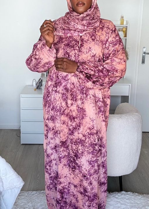 Robe de prière Vieux Rose  100%
Coton Lourd - Taille XS à XL – Image 4